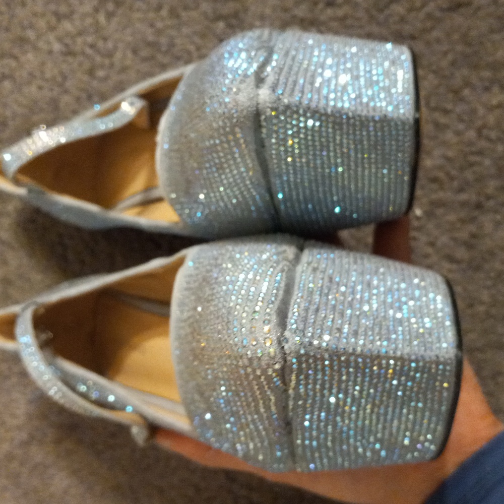 New FELIZ RHINESTONE EMBELLISHED PLATFORM STILETTO, size 10 - Picture 10 of 12